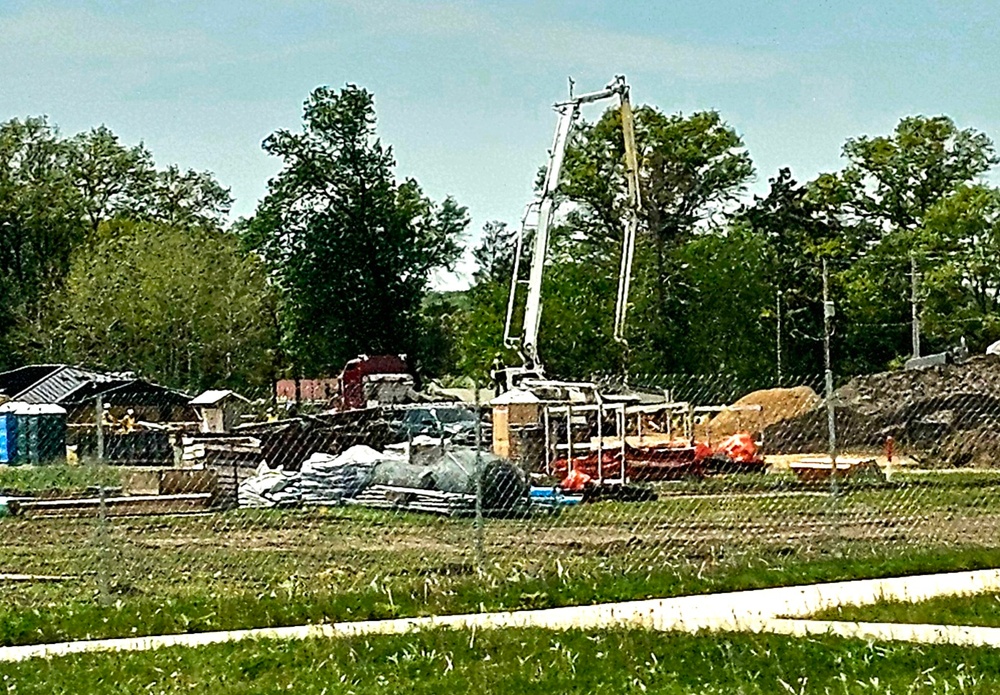 Collective Training Officers Quarters Project construction operations in May 2025 at Fort McCoy