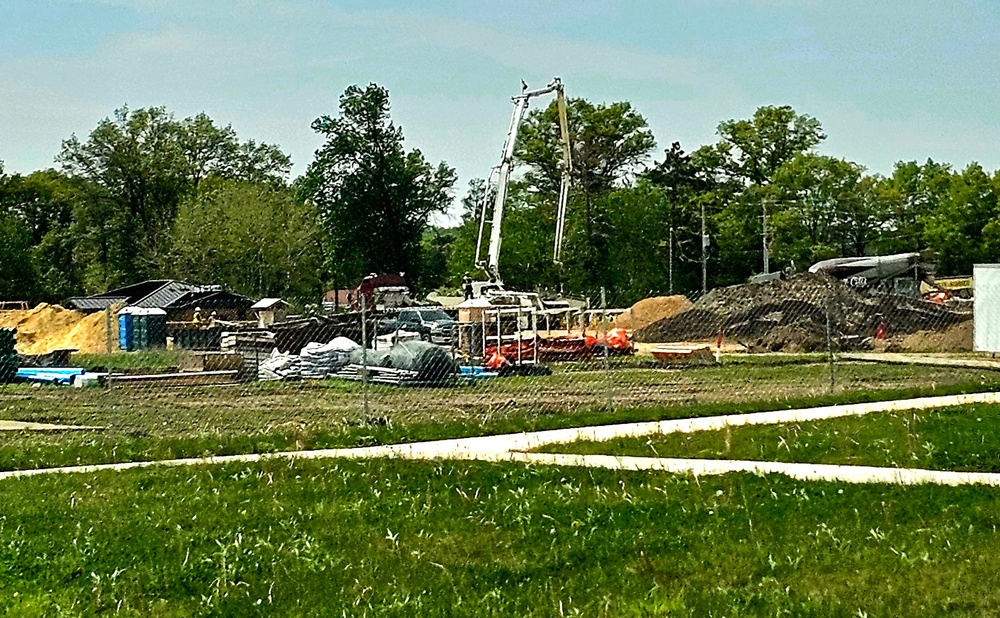 Collective Training Officers Quarters Project construction operations in May 2025 at Fort McCoy