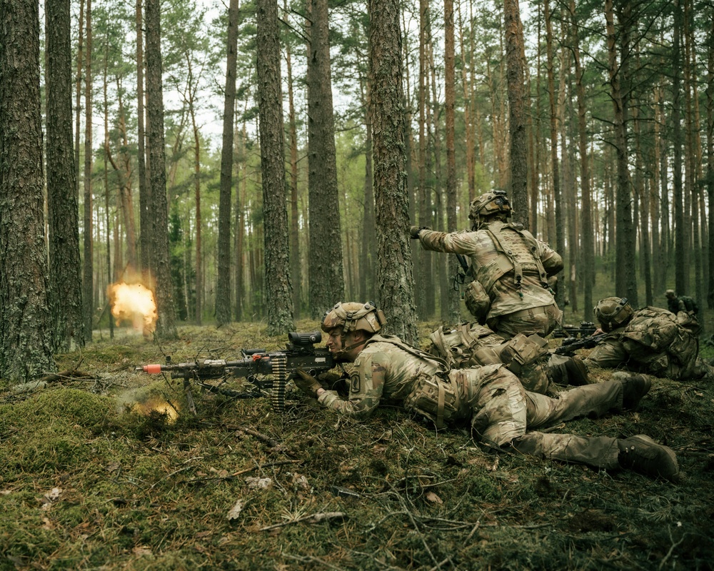 173rd Airborne Brigade Paratroopers Execute STX Training in Lithuania During Swift Response 2025