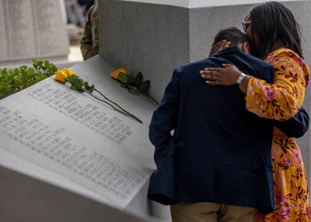 The 82nd Airborne Division honors Gold Star Families during the All American Week Memorial Ceremony