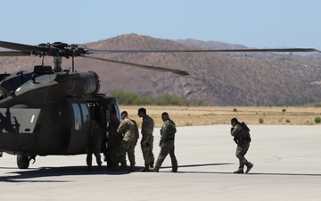 U.S. Soldiers and Border Patrol agents conduct joint aerial patrols