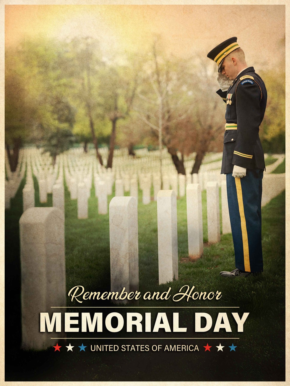 Memorial Day Poster - Remember and Honor
