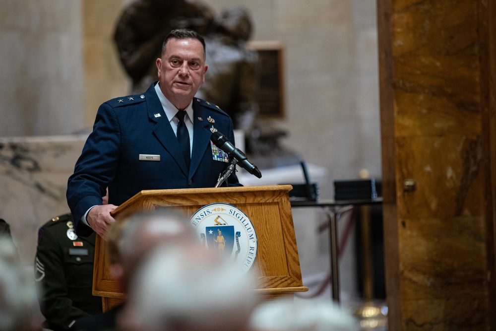 Mass Guard Honors Fallen Heroes at Memorial Day Ceremony at Mass State House