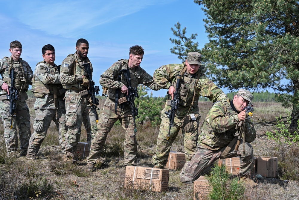 Swift Response 25: Sky Soldiers Conduct a Blank Fire Exercise
