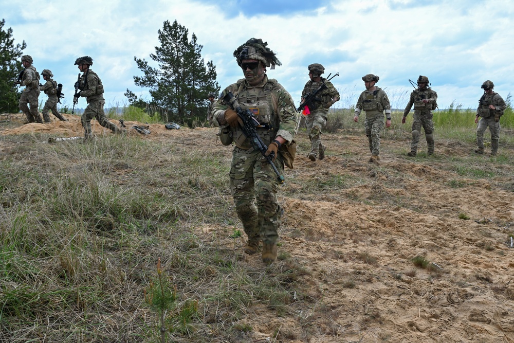 Swift Response 25: Sky Soldiers Conduct a Blank Fire Exercise