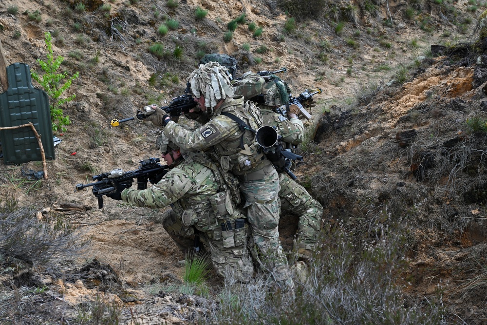 Swift Response 25: Sky Soldiers Conduct a Blank Fire Exercise