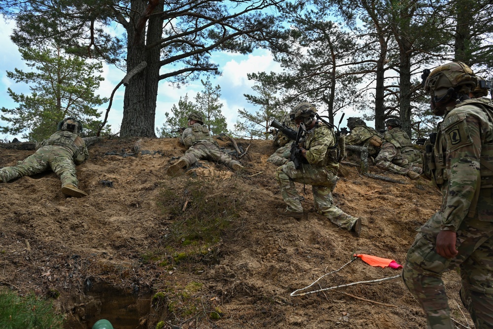 Swift Response 25: Sky Soldiers Conduct a Blank Fire Exercise