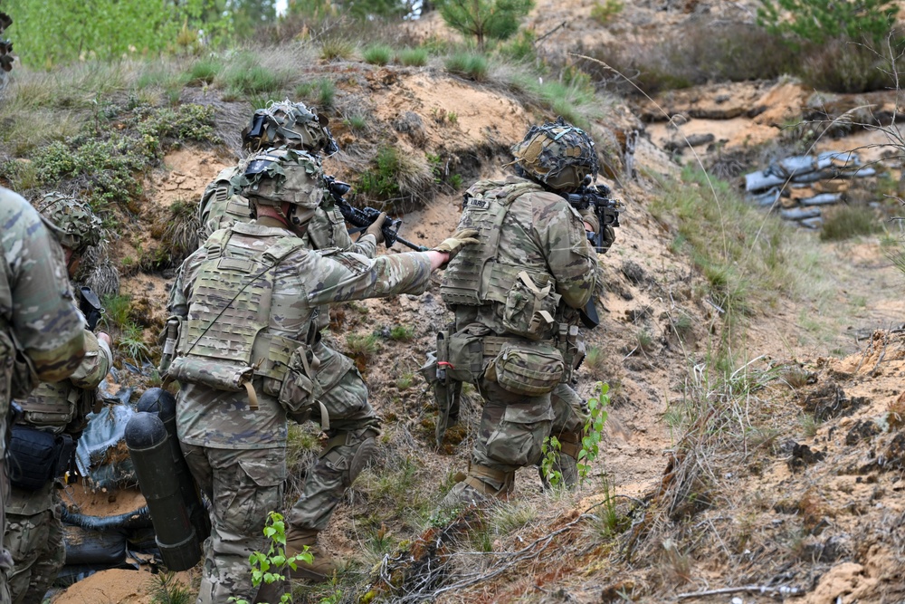 Swift Response 25: Sky Soldiers Conduct a Blank Fire Exercise
