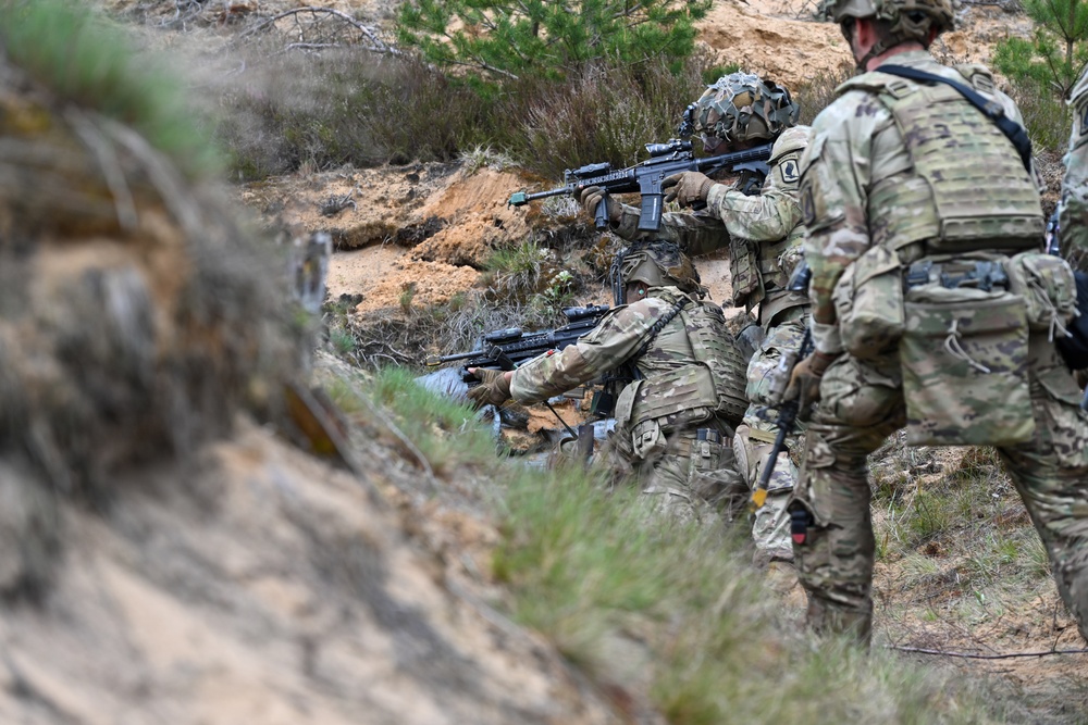 Swift Response 25: Sky Soldiers Conduct a Blank Fire Exercise