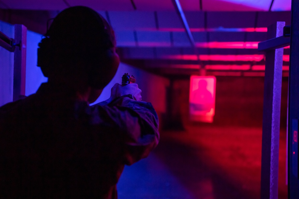 USS Ronald Reagan (CVN 76) Sailors qualify at the range