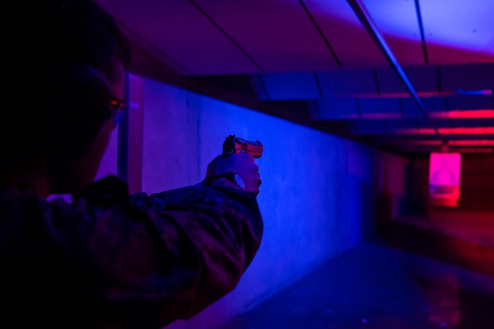 USS Ronald Reagan (CVN 76) Sailors qualify at the range