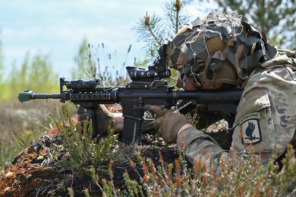 Swift Response 25: Sky Soldiers Conduct a Blank Fire Exercise