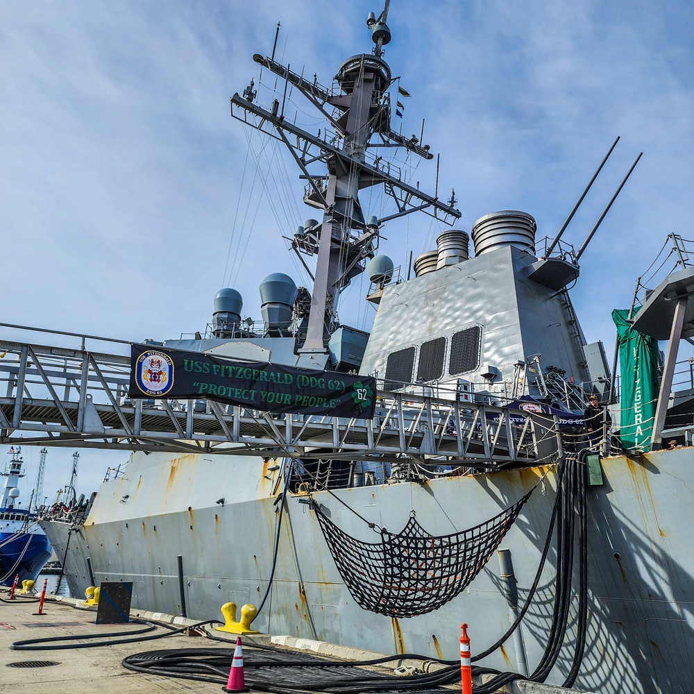 USS Fitzgerald (DDG 62) conducts port call onboard Port Hueneme