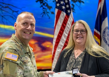Wyoming Adjutant General presents service awards at Camp Guernsey