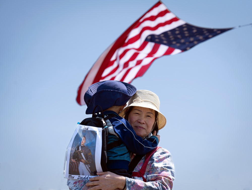 Travis AFB attendees perform ruck march, honor Gold Star families