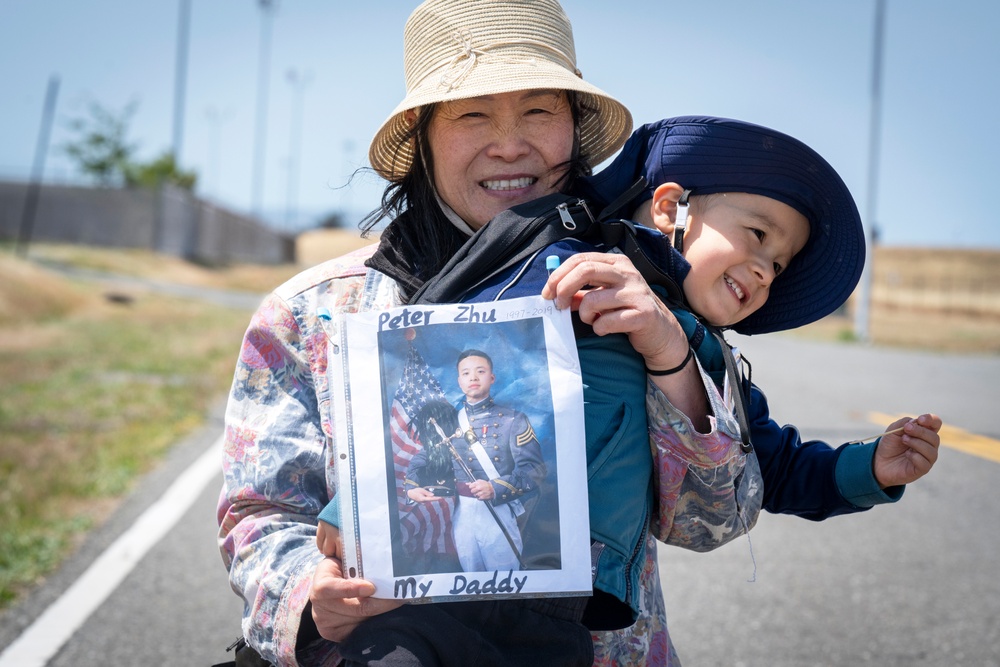 Travis AFB attendees perform ruck march, honor Gold Star families