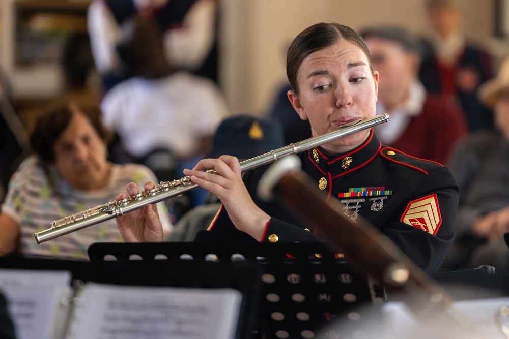 1st MARDIV band performs at Les Invalides, France