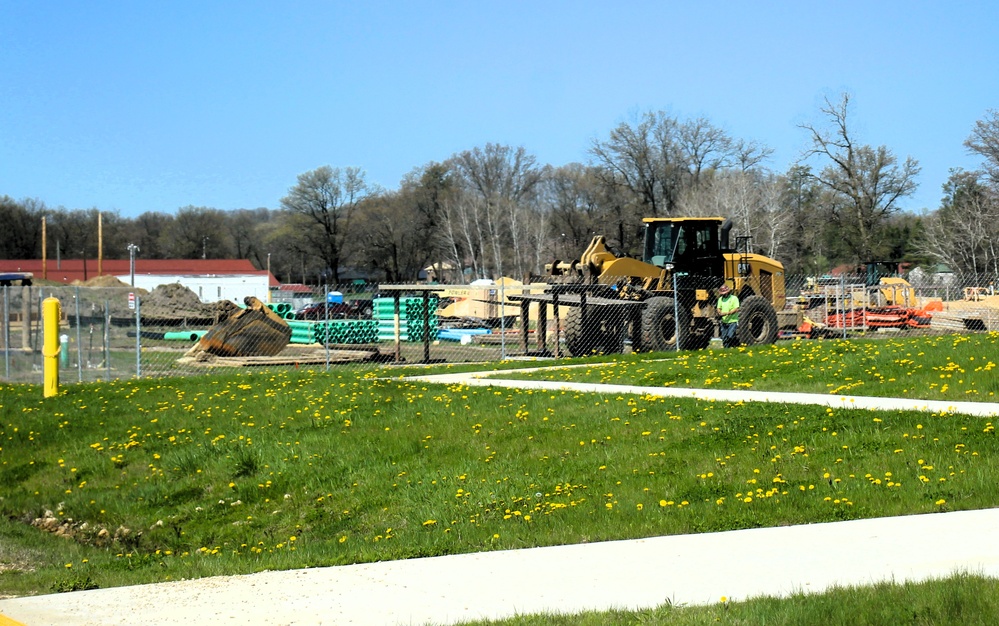 Collective Training Officers Quarters Project construction operations in May 2025 at Fort McCoy