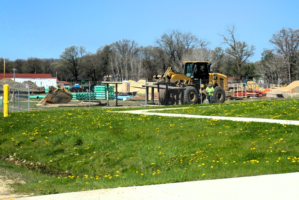 Collective Training Officers Quarters Project construction operations in May 2025 at Fort McCoy