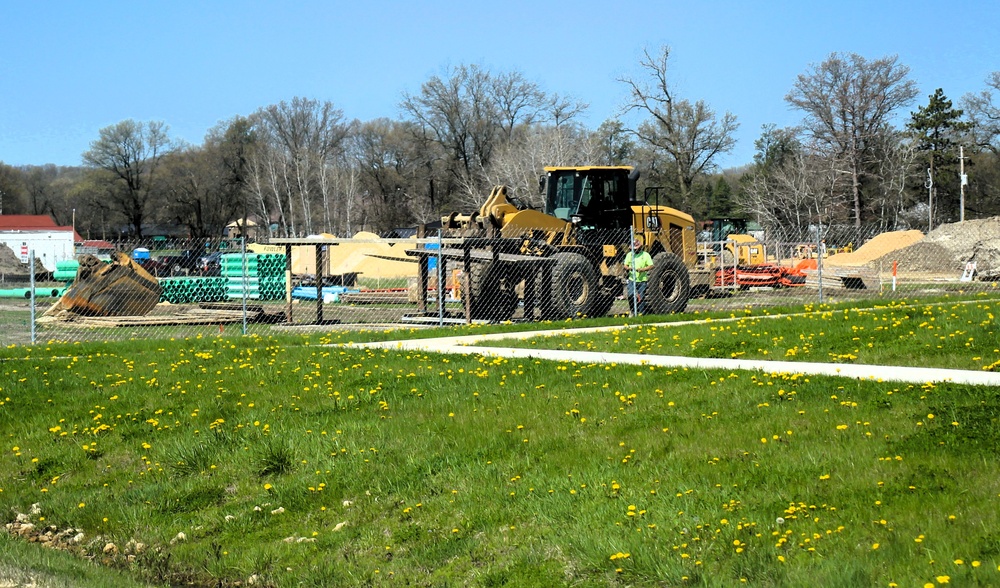 Collective Training Officers Quarters Project construction operations in May 2025 at Fort McCoy