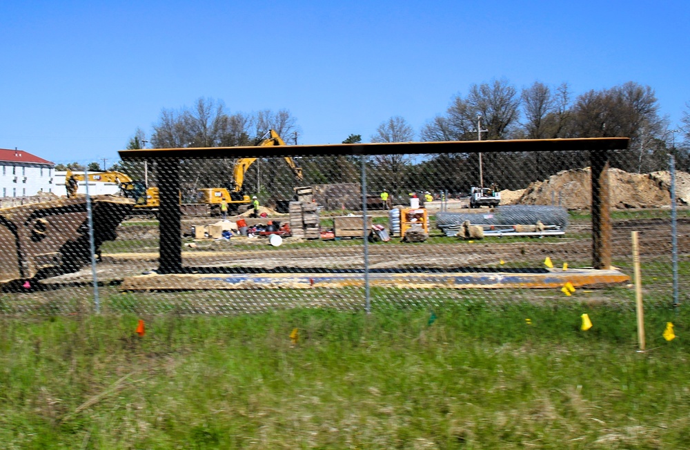 Collective Training Officers Quarters Project construction operations in May 2025 at Fort McCoy