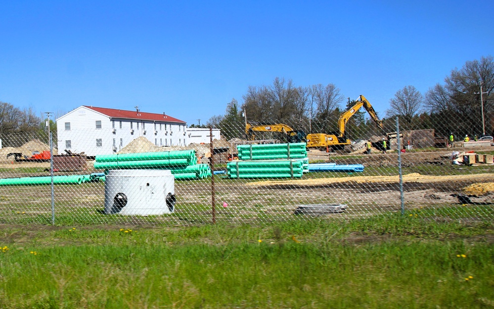 Collective Training Officers Quarters Project construction operations in May 2025 at Fort McCoy