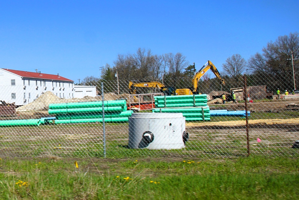 Collective Training Officers Quarters Project construction operations in May 2025 at Fort McCoy