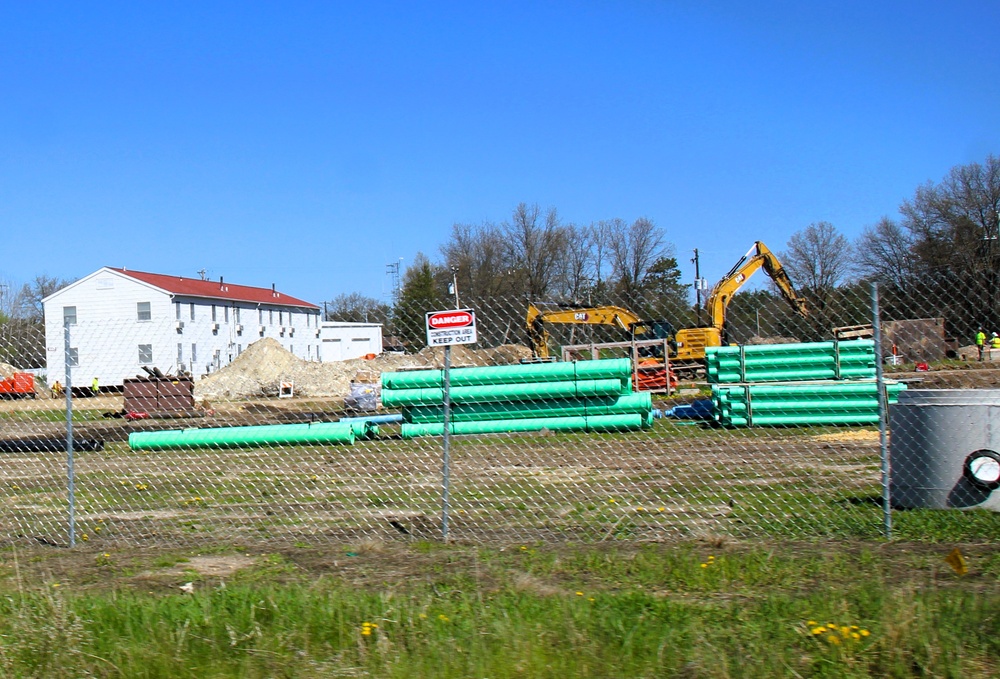 Collective Training Officers Quarters Project construction operations in May 2025 at Fort McCoy