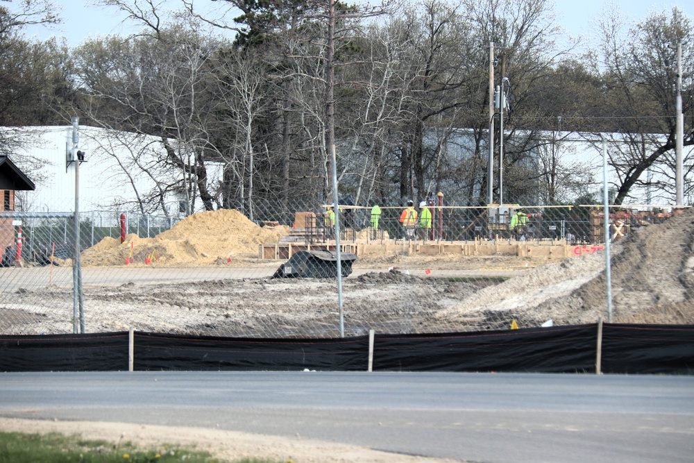 Collective Training Officers Quarters Project construction operations in May 2025 at Fort McCoy