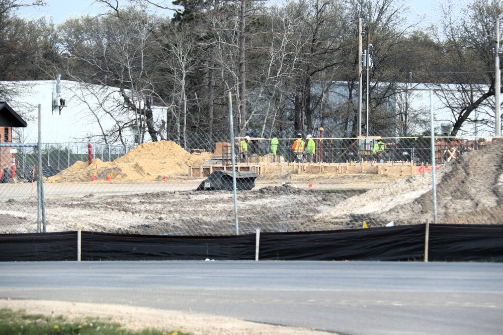 Collective Training Officers Quarters Project construction operations in May 2025 at Fort McCoy