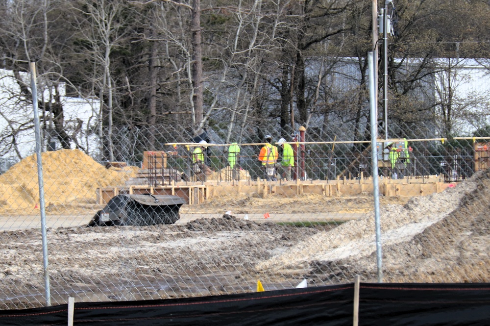 Collective Training Officers Quarters Project construction operations in May 2025 at Fort McCoy