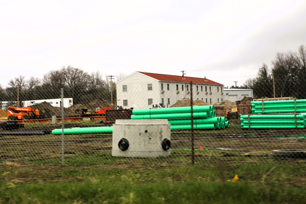 Collective Training Officers Quarters Project construction operations in May 2025 at Fort McCoy
