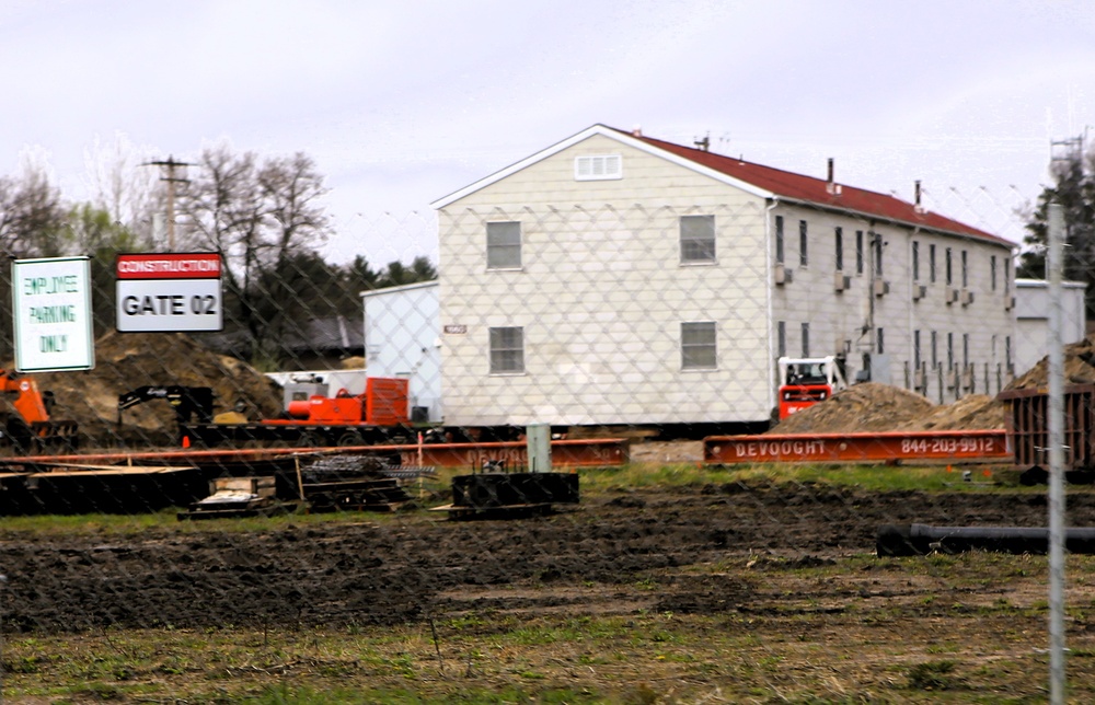 Collective Training Officers Quarters Project construction operations in May 2025 at Fort McCoy
