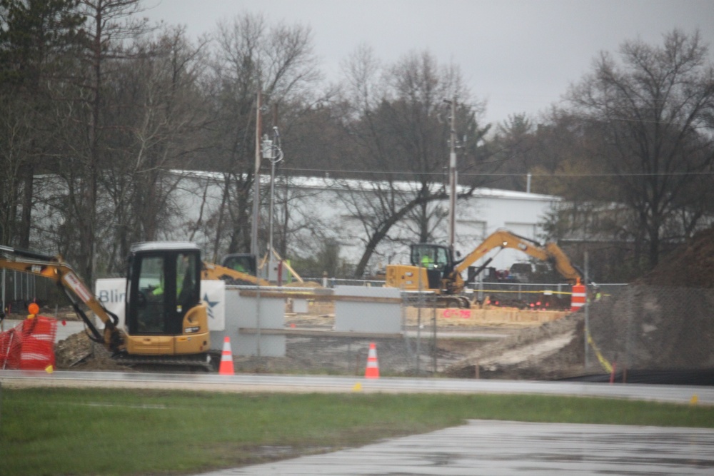 Collective Training Officers Quarters Project construction operations in May 2025 at Fort McCoy
