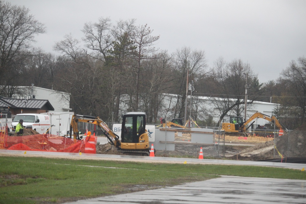 Collective Training Officers Quarters Project construction operations in May 2025 at Fort McCoy