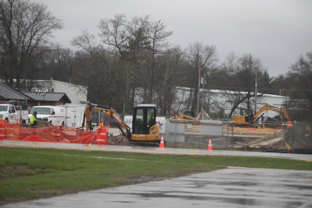 Collective Training Officers Quarters Project construction operations in May 2025 at Fort McCoy
