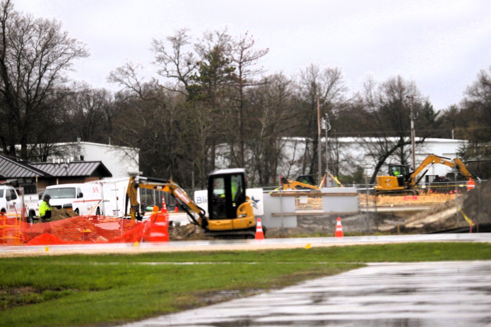 Collective Training Officers Quarters Project construction operations in May 2025 at Fort McCoy