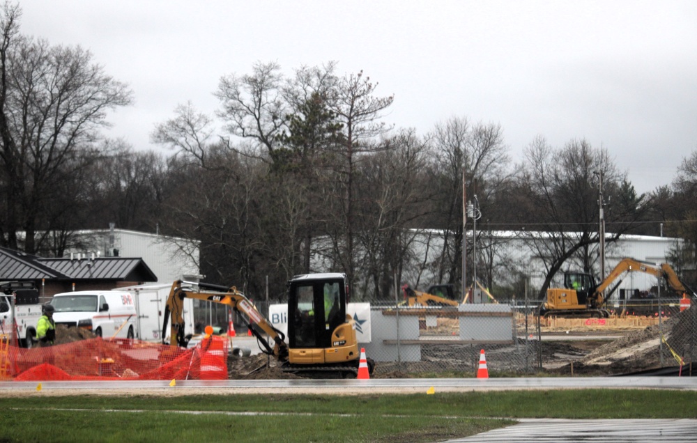 Collective Training Officers Quarters Project construction operations in May 2025 at Fort McCoy