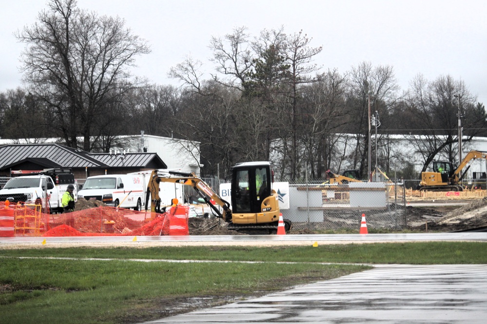 Collective Training Officers Quarters Project construction operations in May 2025 at Fort McCoy