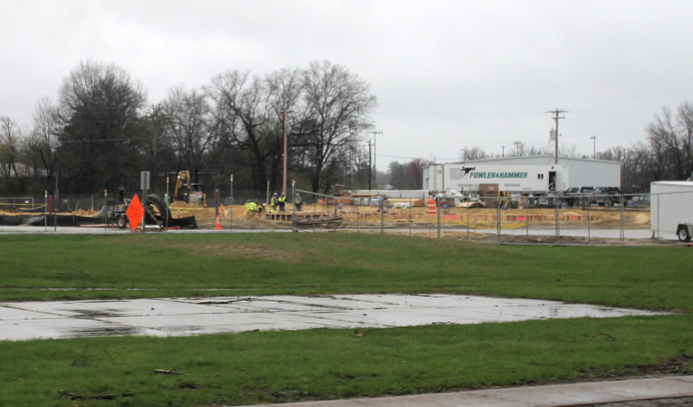 Collective Training Officers Quarters Project construction operations in May 2025 at Fort McCoy