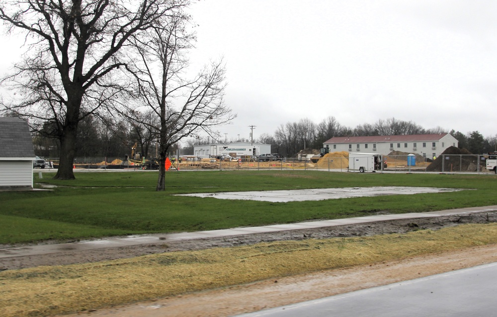 Collective Training Officers Quarters Project construction operations in May 2025 at Fort McCoy