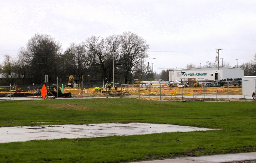 Collective Training Officers Quarters Project construction operations in May 2025 at Fort McCoy