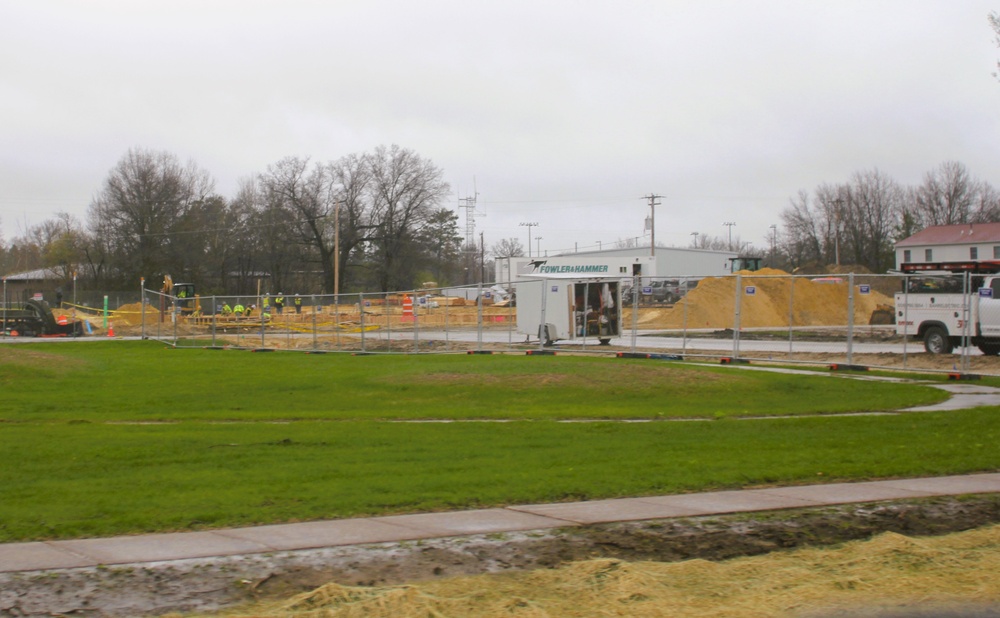 Collective Training Officers Quarters Project construction operations in May 2025 at Fort McCoy