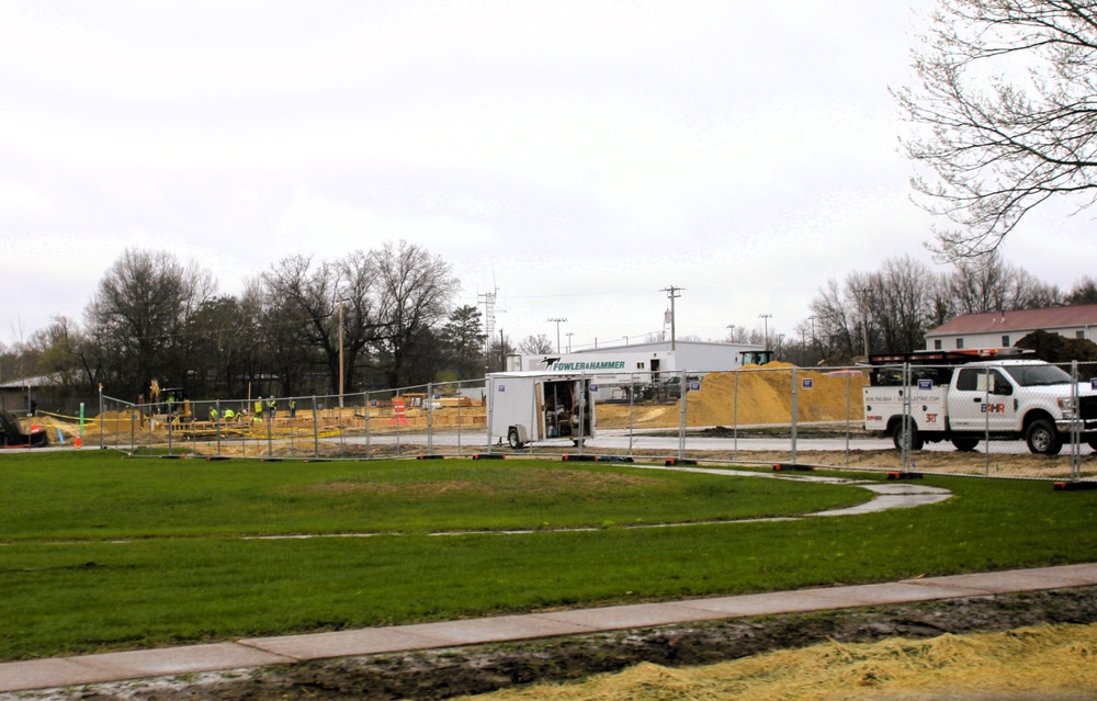 Collective Training Officers Quarters Project construction operations in May 2025 at Fort McCoy