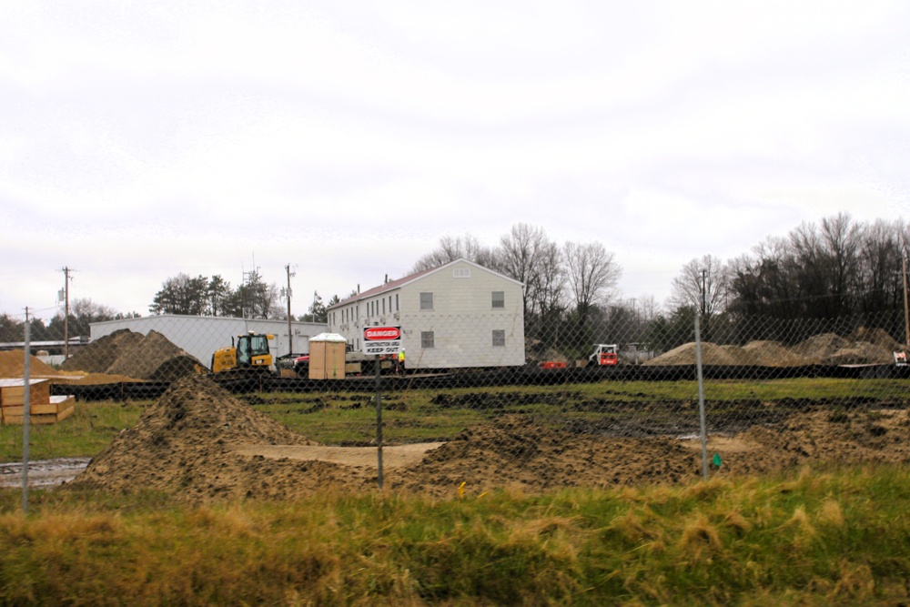 Collective Training Officers Quarters Project construction operations in May 2025 at Fort McCoy