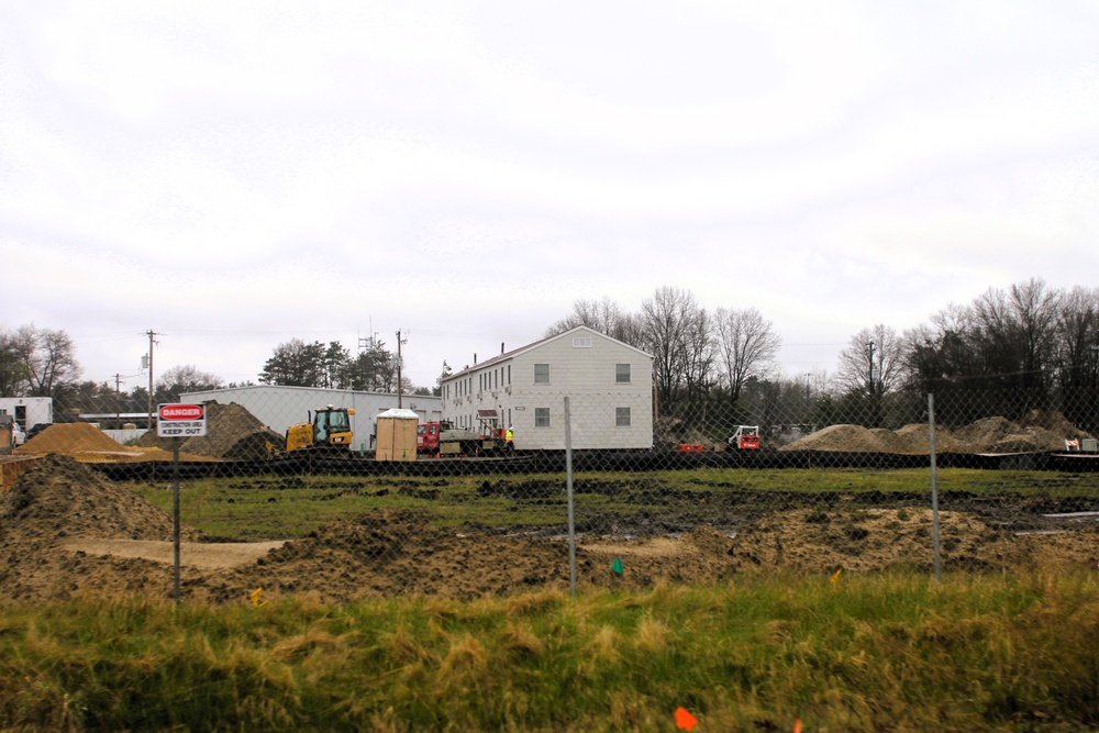 Collective Training Officers Quarters Project construction operations in May 2025 at Fort McCoy