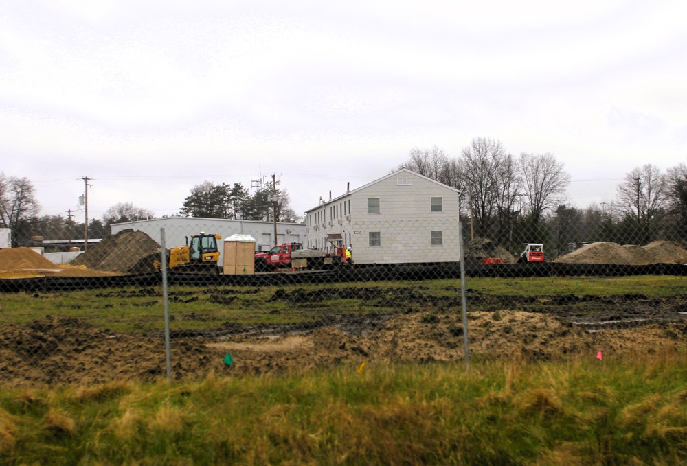 Collective Training Officers Quarters Project construction operations in May 2025 at Fort McCoy
