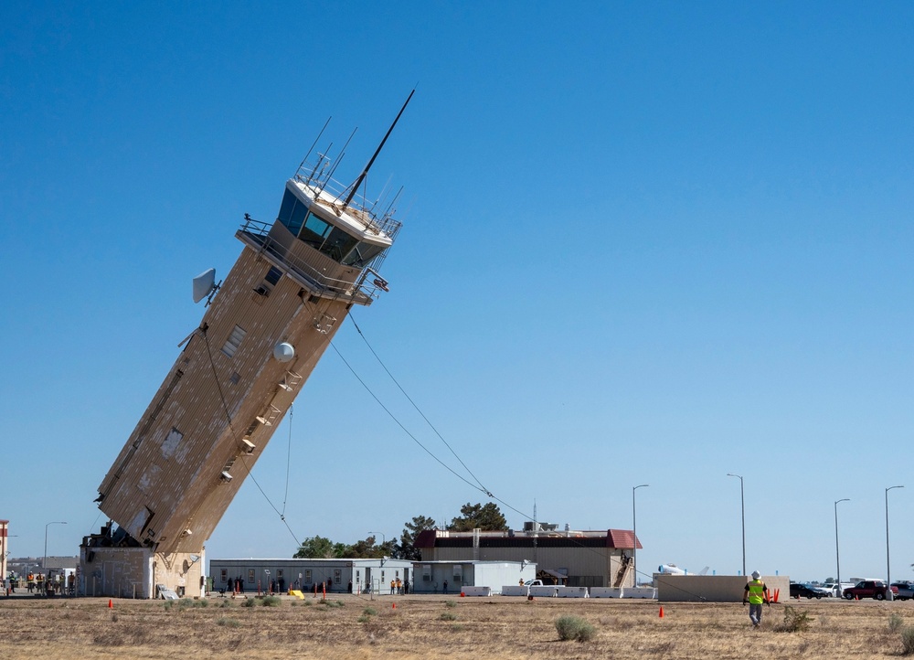 End of an era: USACE, Air Force remove aging tower at Plant 42