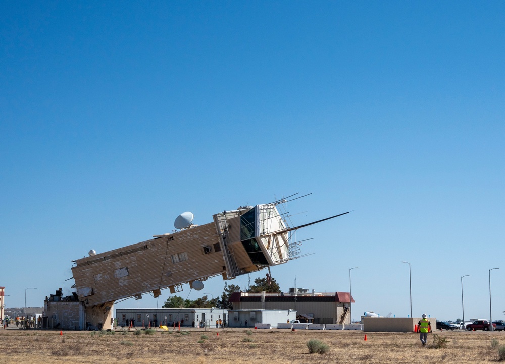 End of an era: USACE, Air Force remove aging tower at Plant 42