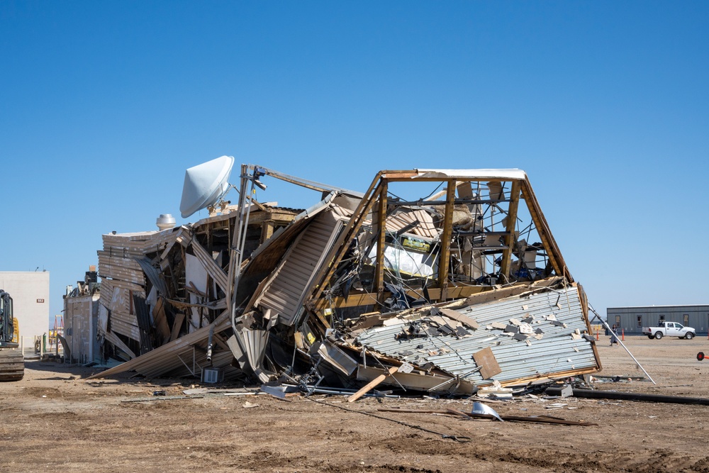 End of an era: USACE, Air Force remove aging tower at Plant 42